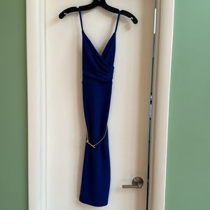 New Look Bodycon Wrap Dress in Blue